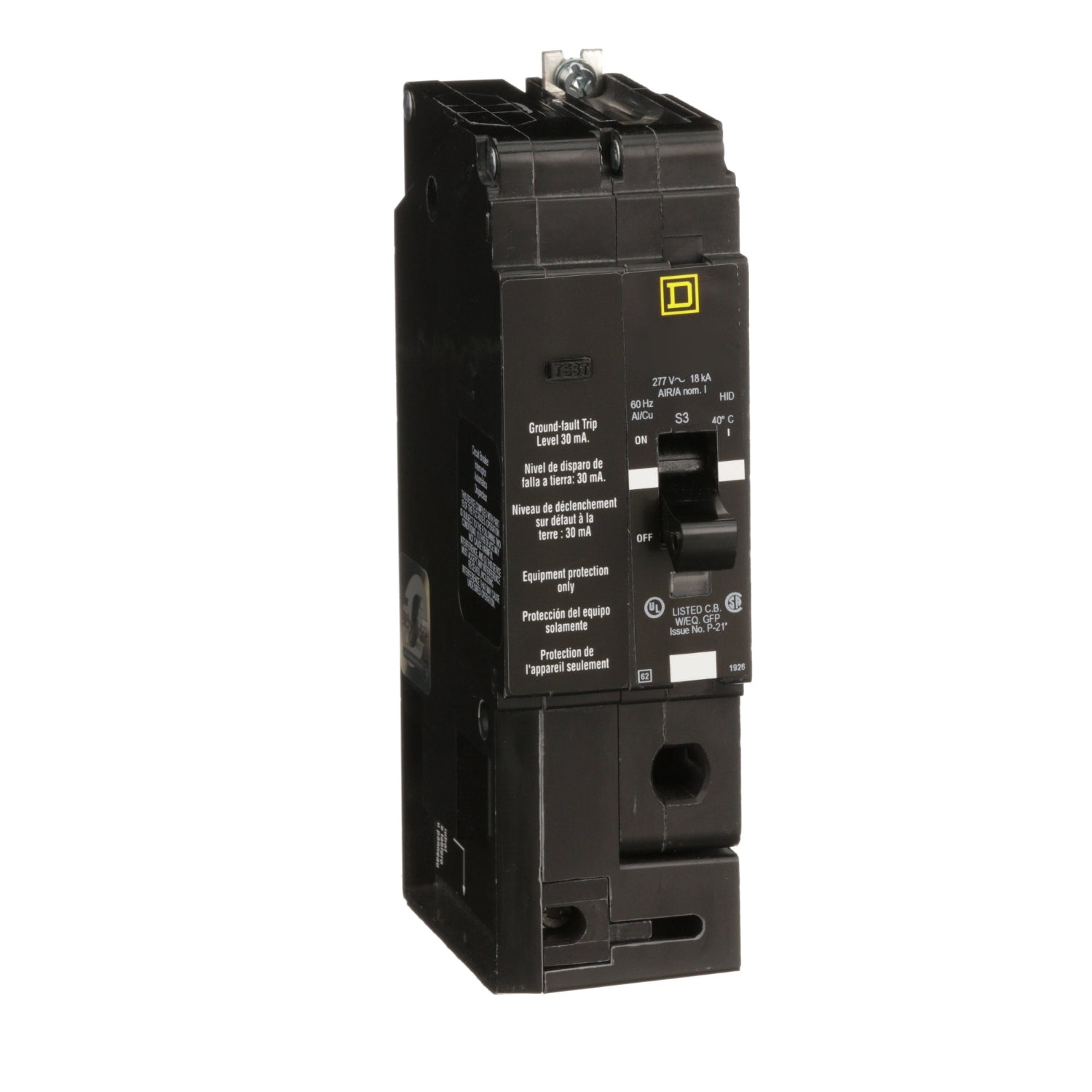EDB14015EPD - Square D 15 Amp 1 Pole 277 Volt Bolt-On Circuit Breaker Enclosure