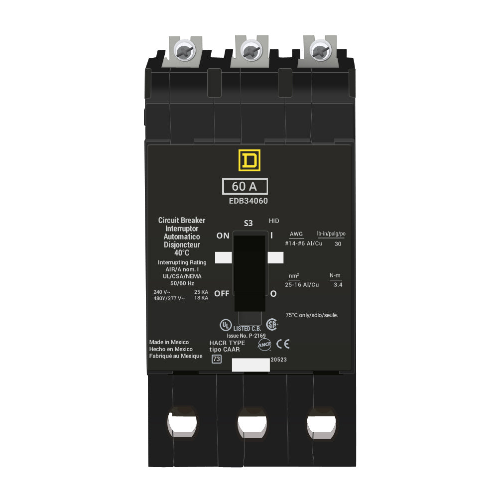 EDB34060 - Square D - Molded Case Circuit Breaker – SimplyBreakers.com