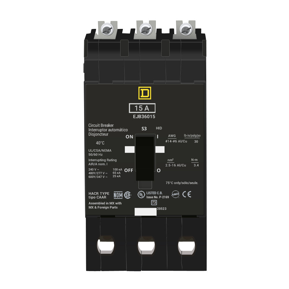 EJB36015 - Square D - 15 Amp Circuit Breaker – SimplyBreakers.com
