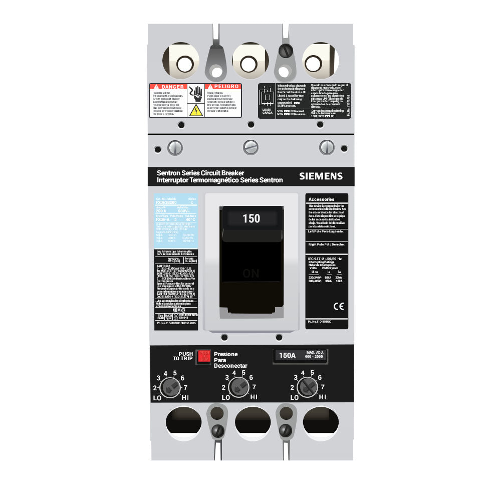 FXD63B150 - Siemens - Molded Case Circuit Breaker – SimplyBreakers.com