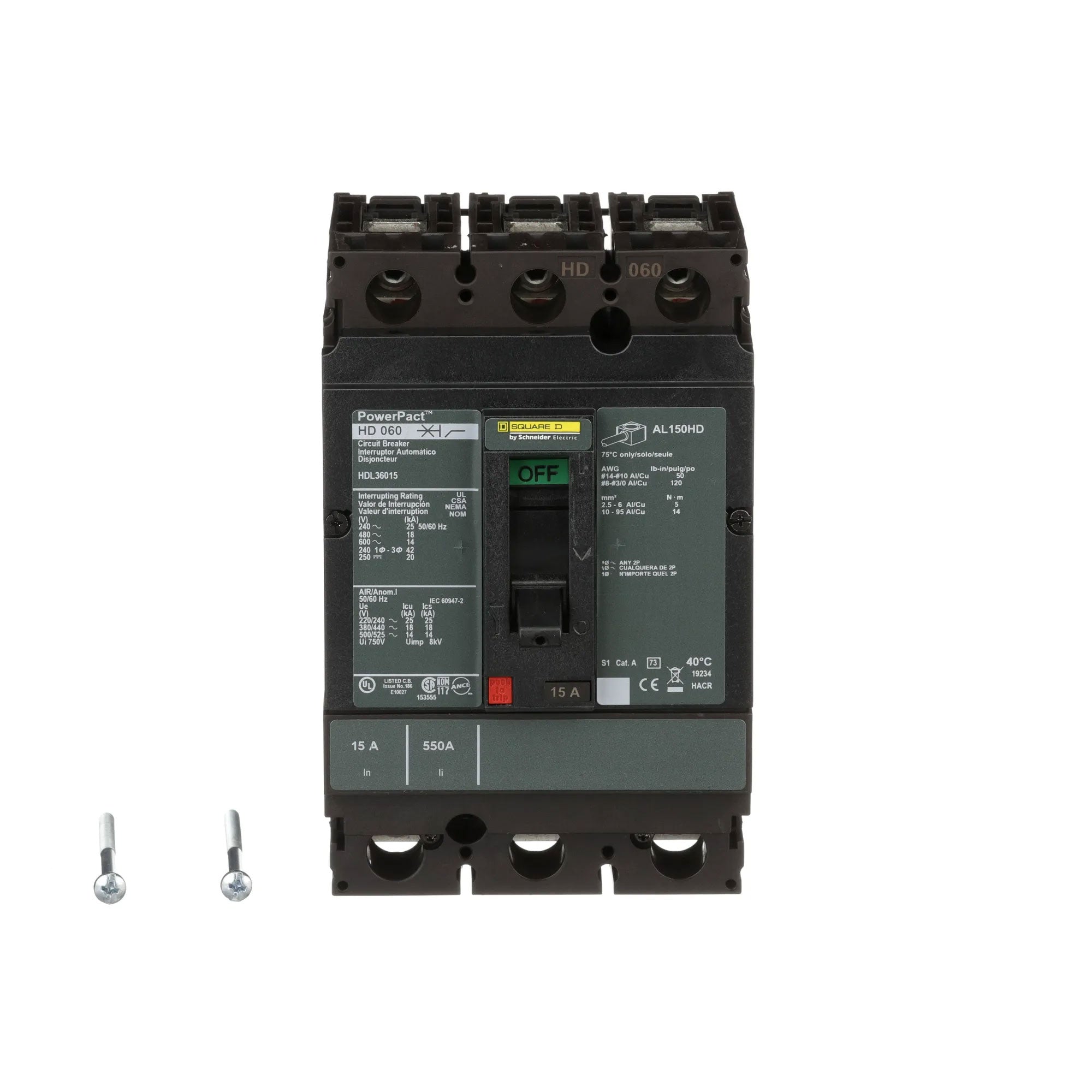 HDL36015 - Square D - Molded Case Circuit Breaker – SimplyBreakers.com