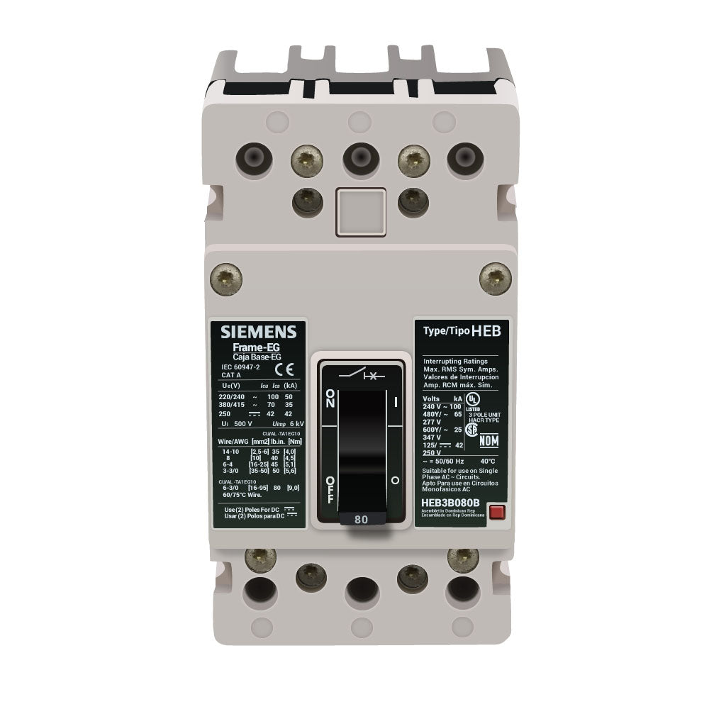 HEB3B080B - Siemens - Molded Case Circuit Breaker – SimplyBreakers.com