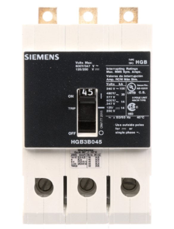 HGB3B045B - Siemens - Molded Case Circuit Breaker