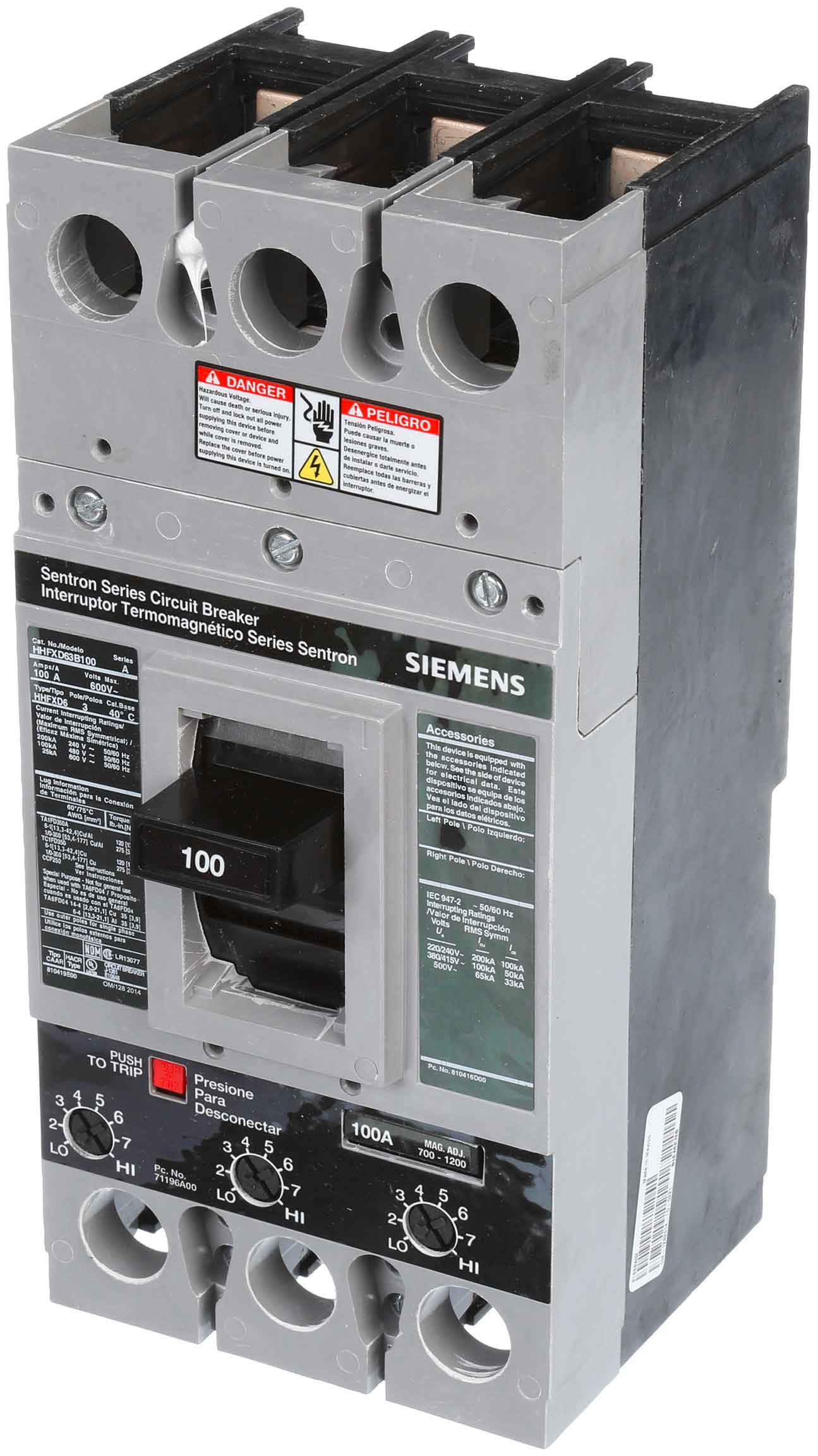 HHFXD63B100 - Siemens - Molded Case