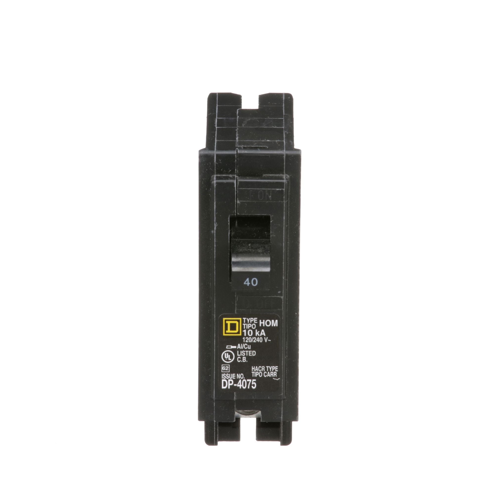 Square D HOM140 Circuit Breaker – 40A, 120/240V, 1-Pole, 10kA AIC Rating (Re-Certified) - View #10