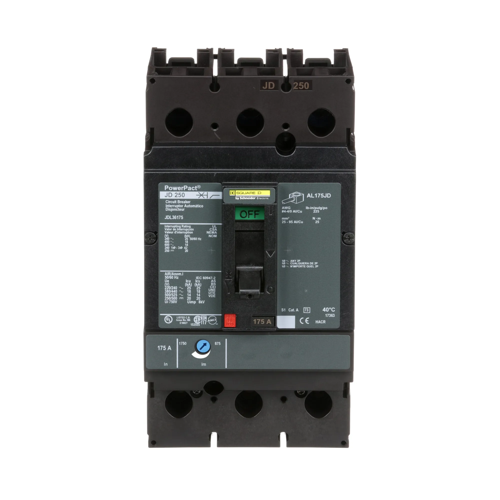 JDL36175 - Square D - Molded Case Circuit Breaker – SimplyBreakers.com