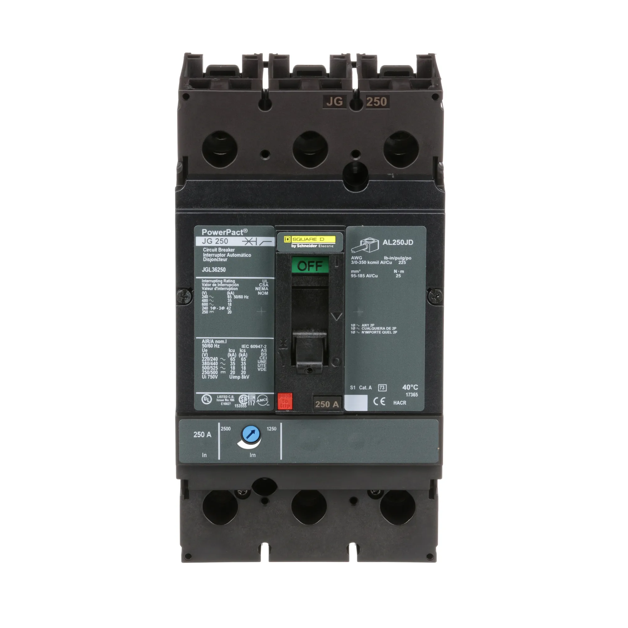 JGL36250 - Square D - Molded Case Circuit Breaker – SimplyBreakers.com JGL36250 - Square D - Molded Case Circuit Breaker – SimplyBreakers.com