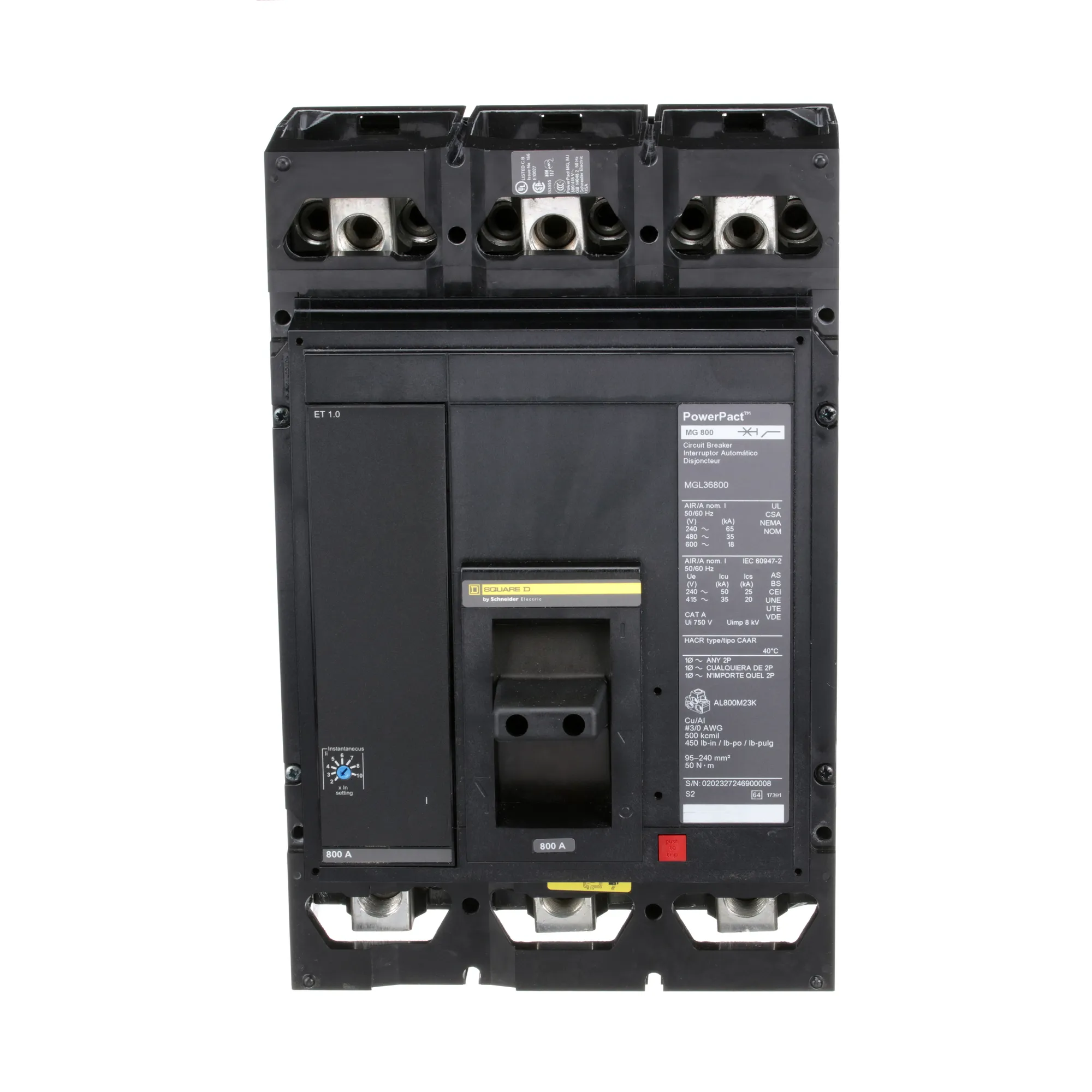 MGL36800 - Square D - Molded Case Circuit Breaker – SimplyBreakers.com