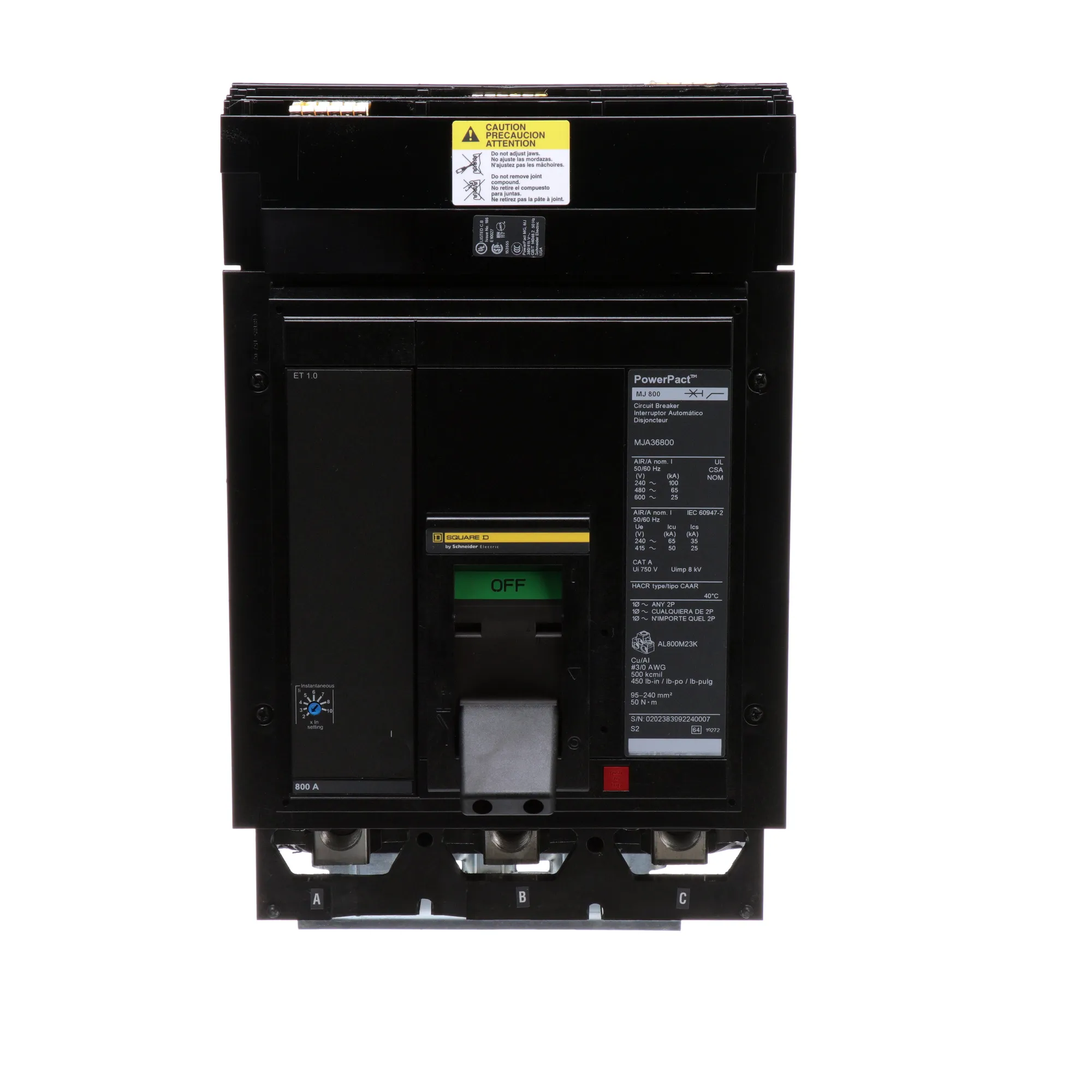 MJA36800 - Square D - Molded Case Circuit Breaker – SimplyBreakers.com