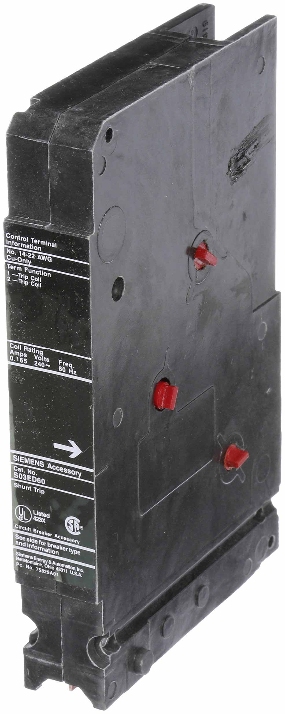 S03ED60 - Siemens - Shunt Trip