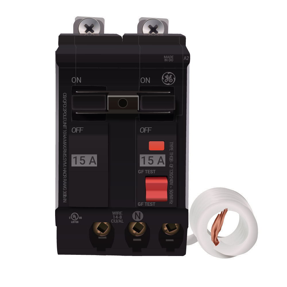 THQB2115GFT - GE - 15 Amp GFCI Circuit Breaker – SimplyBreakers.com