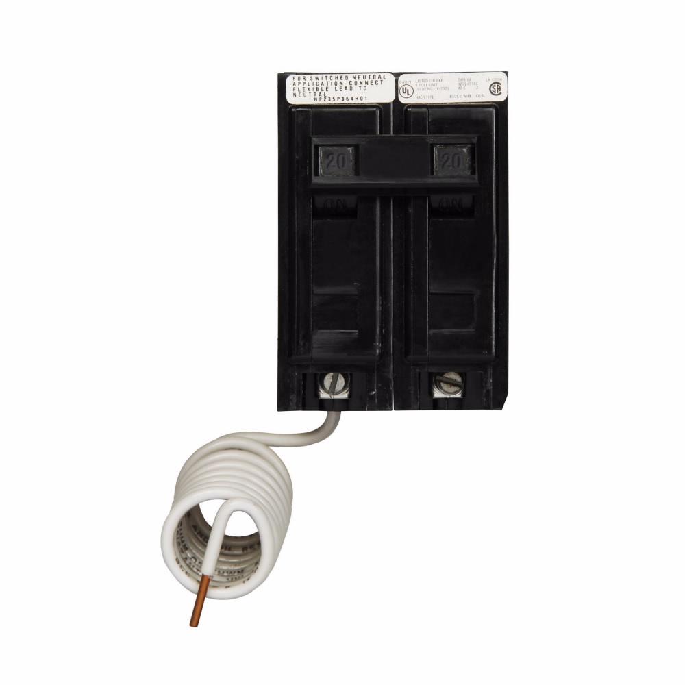 Cutler-Hammer DNBA2020 2-Pole 20Amp Bolt-On Circuit Breaker – Thermal Magnetic, Used Working Condition
