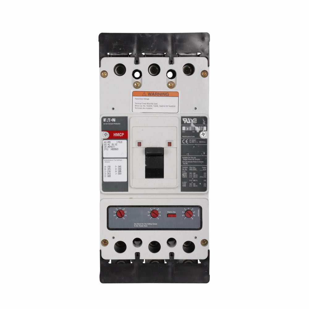 HMCP400W5C - Eaton - Molded Case Circuit Breaker – SimplyBreakers.com