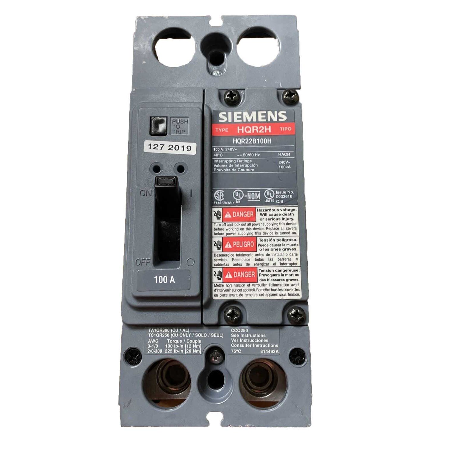 HQR22B100H - Siemens - Molded Case