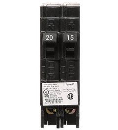 Q2015NC - Siemens Space Saver Tandem 20/15 Amp Single Pole Non-Current Limiting Circuit Breaker