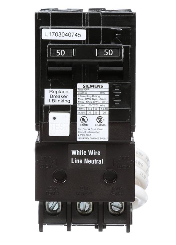 Siemens Q250 50 Amp Double Pole Circuit Breaker - Homeline Electrical Breaker