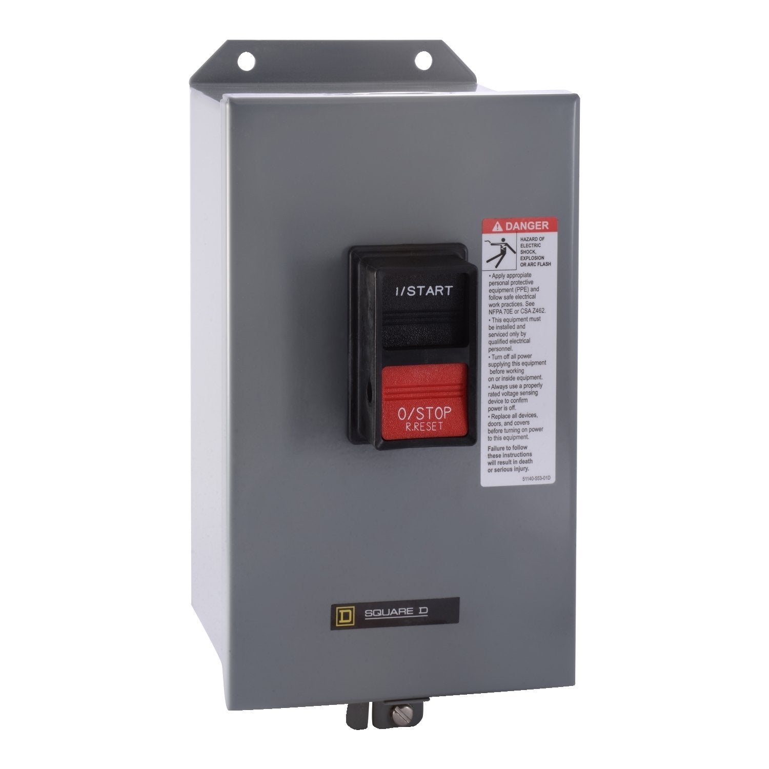 2510MBA2 - Square D 18 Amp 3 Pole 600 Volt Manual Motor Starter