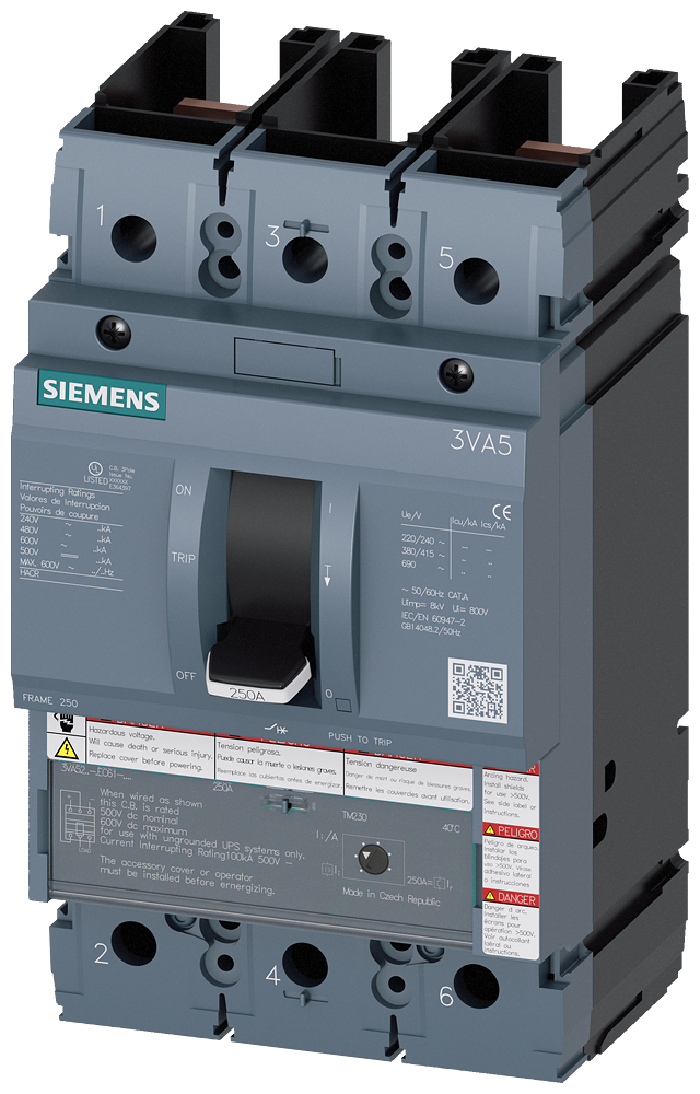 3VA5220-6EC61-0AA0 - Siemens - Molded Case Circuit Breakers