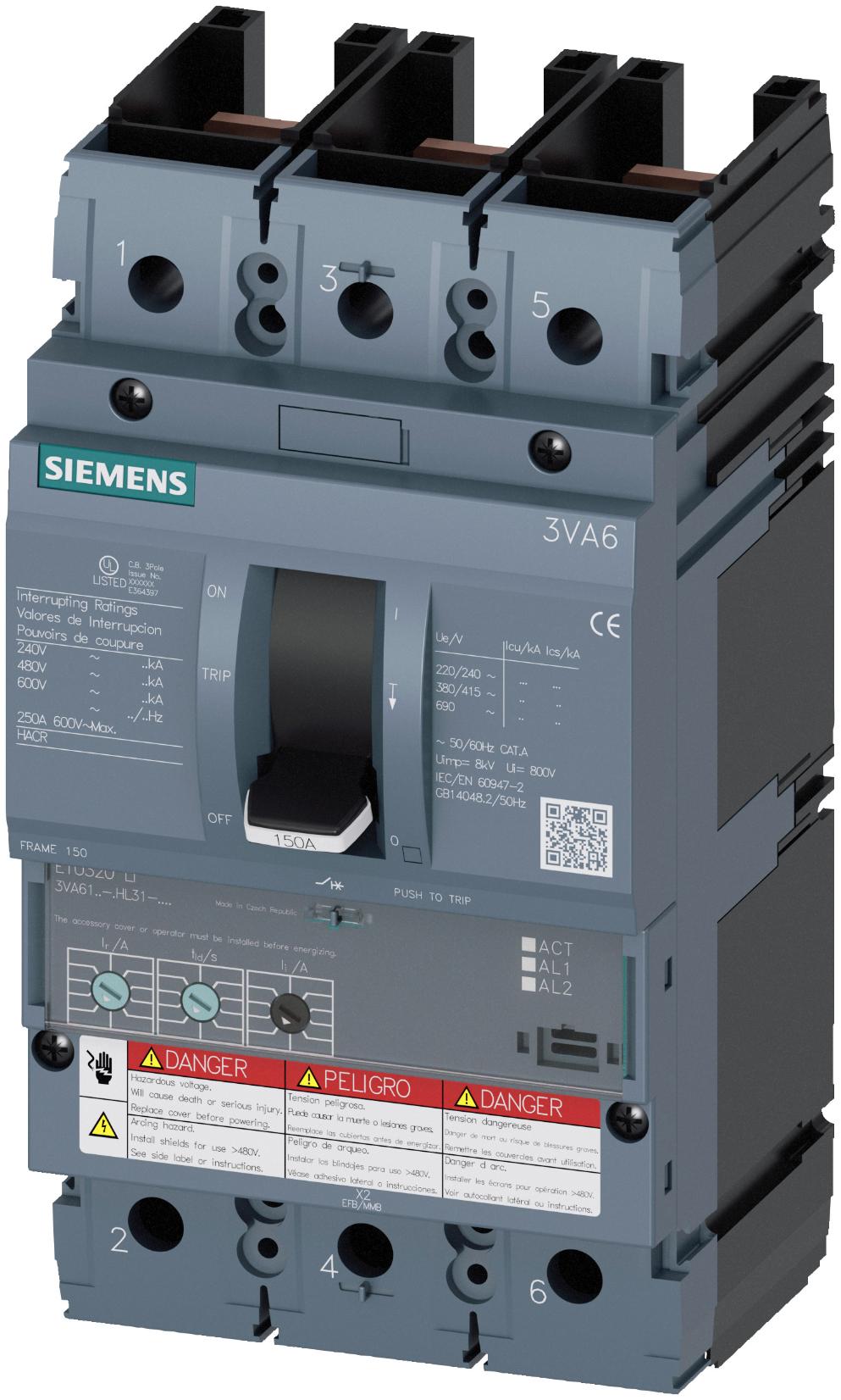 3VA6115-5HL31-0AA0 - Siemens - Molded Case Circuit Breakers