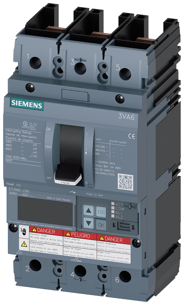 3VA6115-5JQ31-0AA0 - Siemens - Molded Case Circuit Breakers
