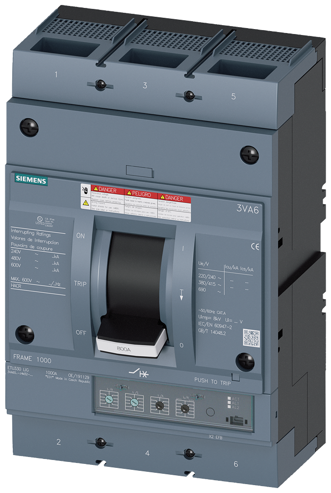3VA6580-6HM32-0AA0 - Siemens - Molded Case Circuit Breakers