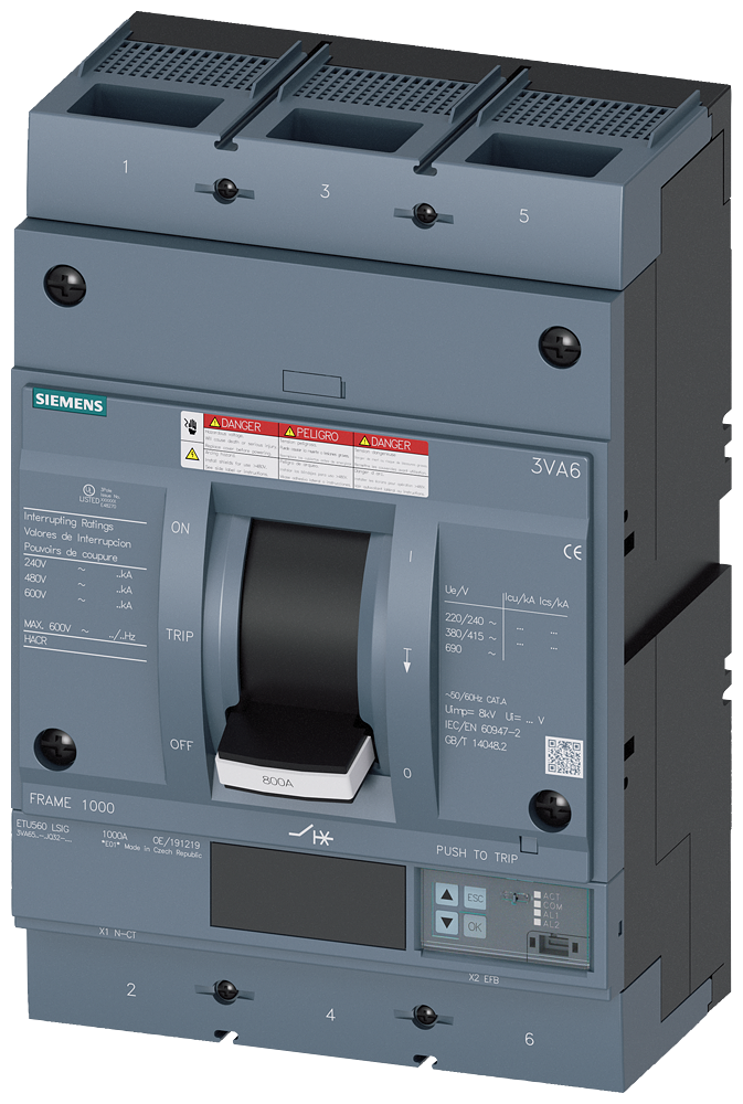 3VA6580-7JQ32-2AA0 - Siemens - Molded Case Circuit Breakers