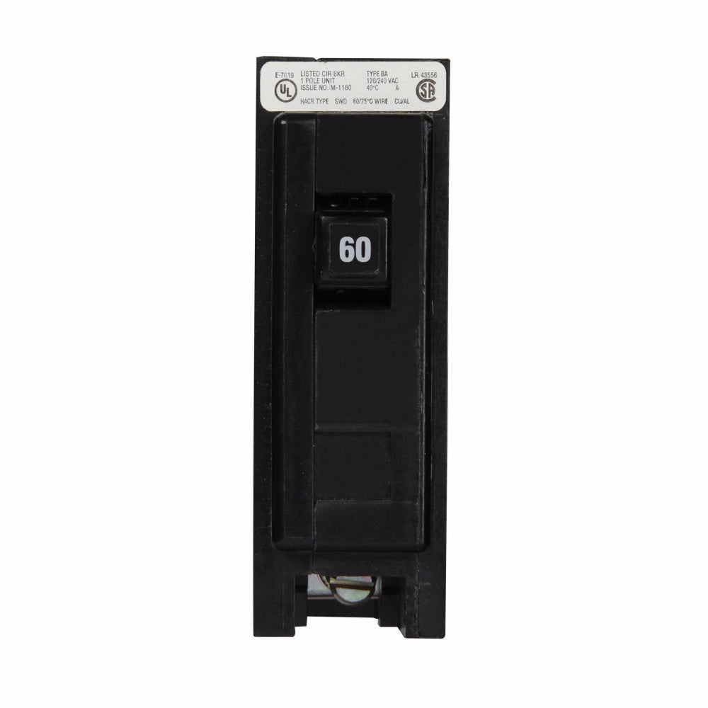 BAB1060S - Eaton Cutler-Hammer 60 Amp 1 Pole 240 Volt Bolt-On Molded Case Circuit Breaker
