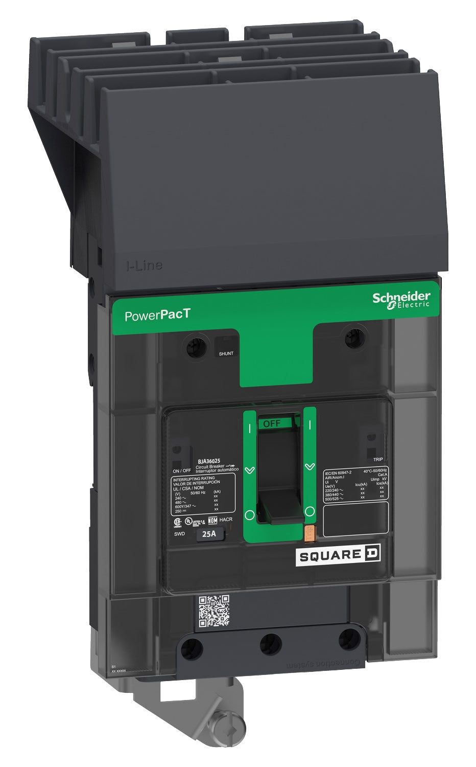 BJA36025 - Square D 25 Amp 3 Pole 600 Volt Molded Case Circuit Breaker