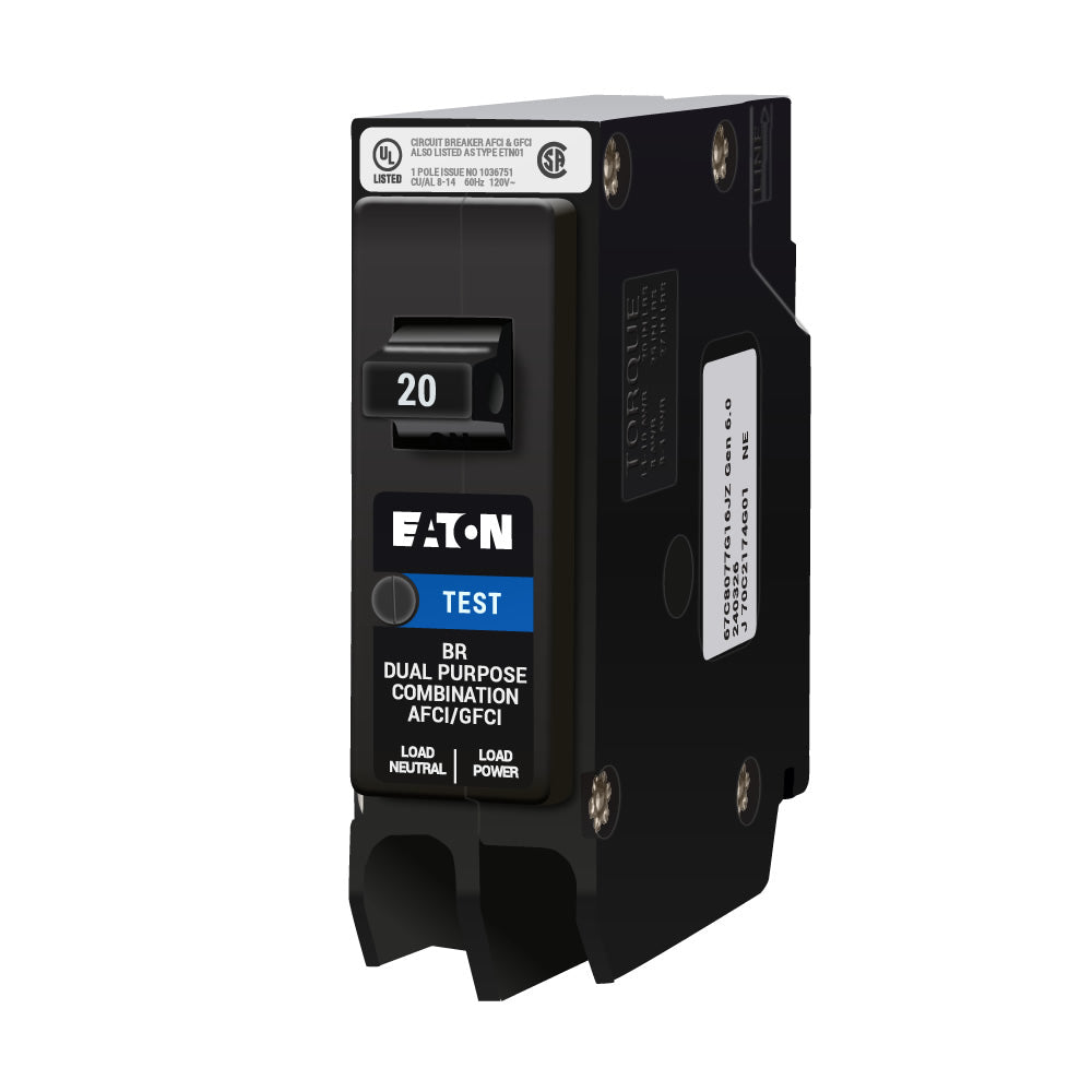 BRP120A1CS - Eaton - 20 Amp Dual Function Circuit Breaker