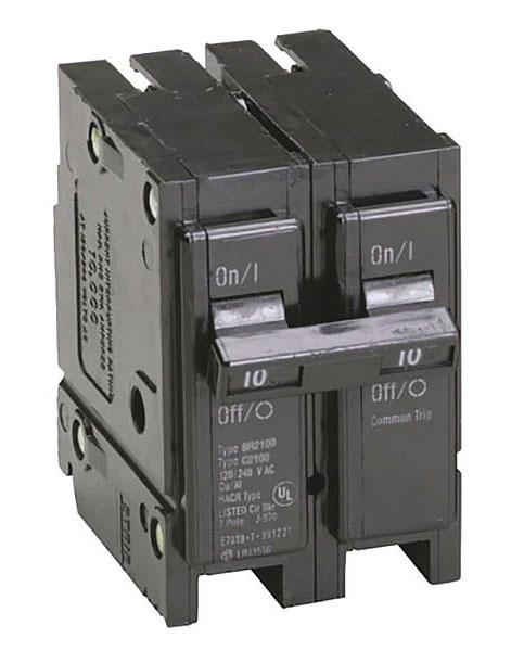 BR210 - Eaton Cutler-Hammer 10 Amp 2 Pole 240 Volt Plug-In Molded Case Circuit Breaker