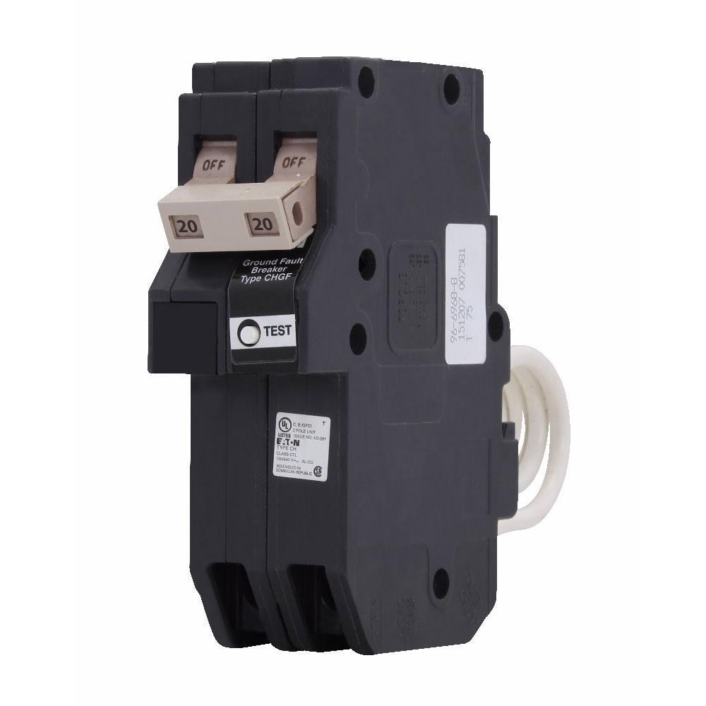CHFN220GF - Eaton - 20 Amp Ground Fault Breaker