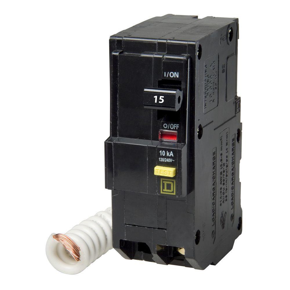 QO215GFI - Square D - 15 Amp GFCI Circuit Breaker