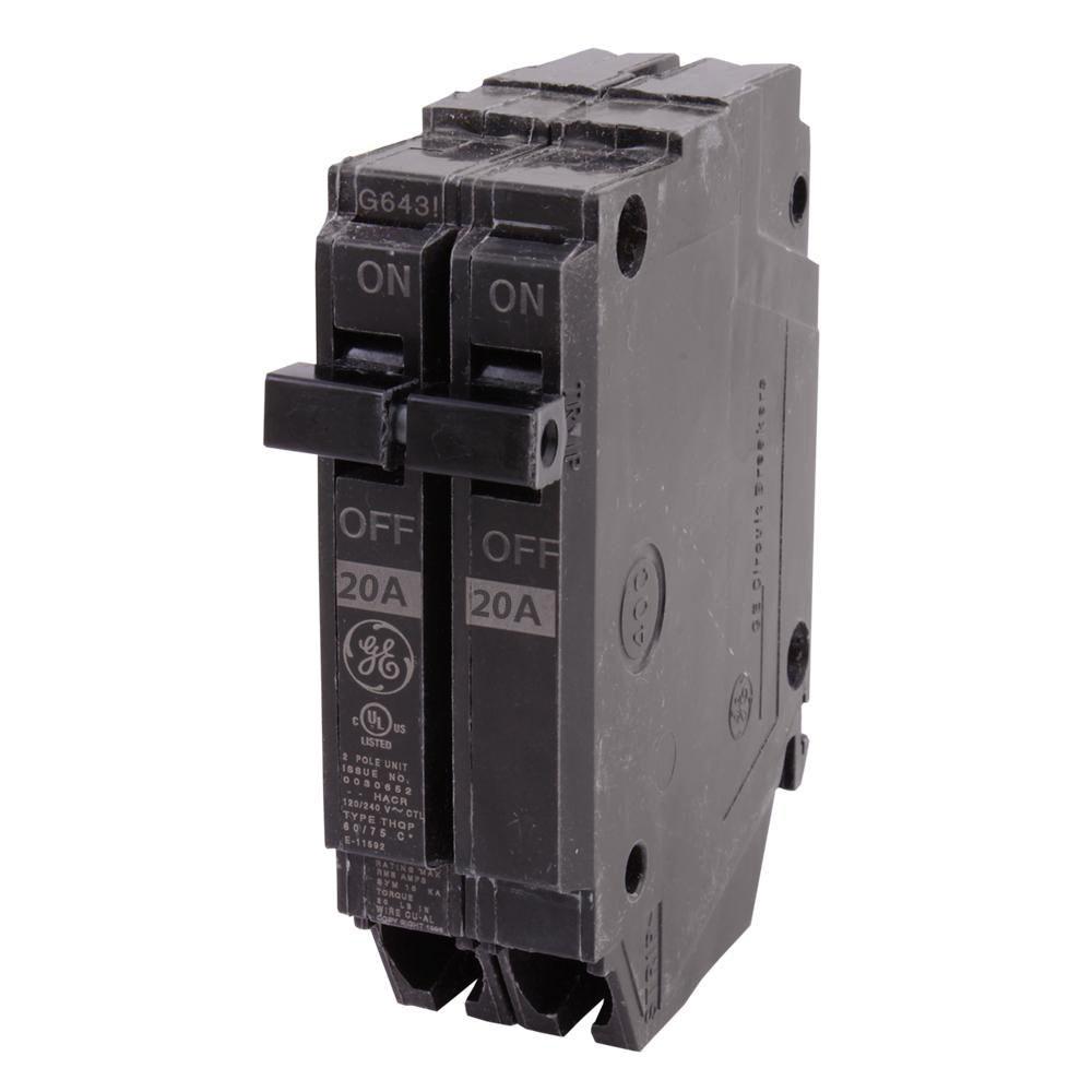 THQP220 - GE 20 Amp Double Pole Circuit Breaker – SimplyBreakers.com