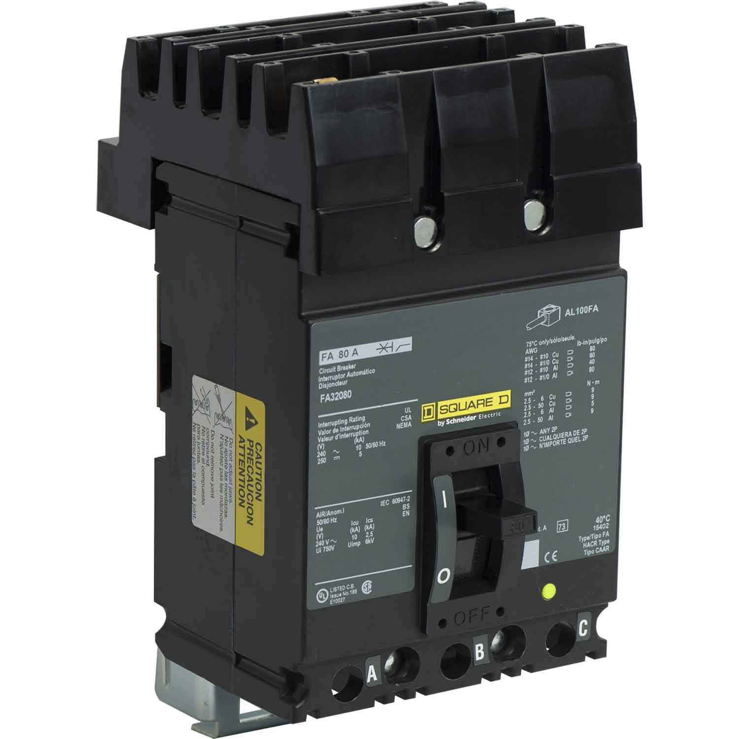 FA32080 - Square D - Molded Case Circuit Breakers