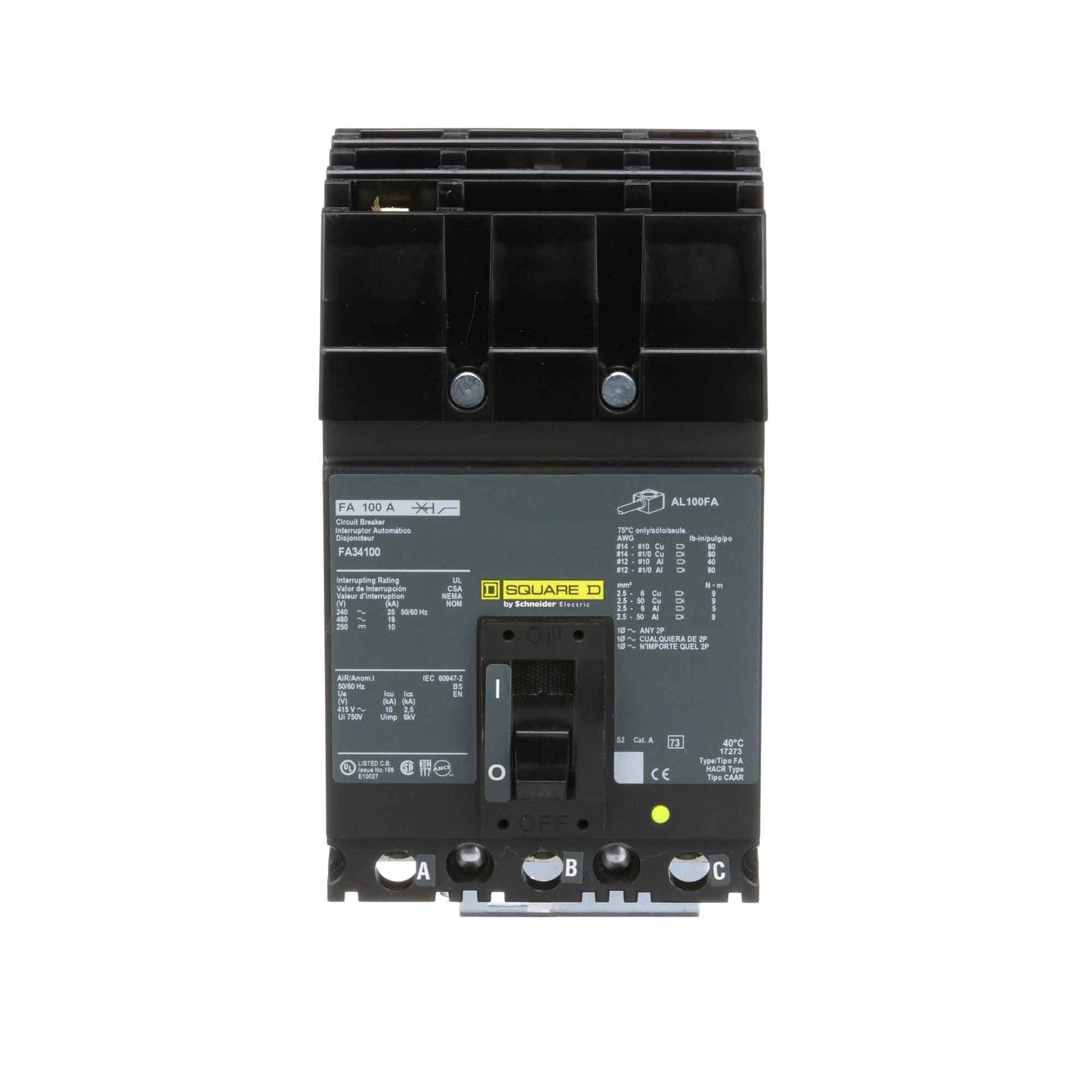 FA34100 - Square D - Molded Case Circuit Breakers