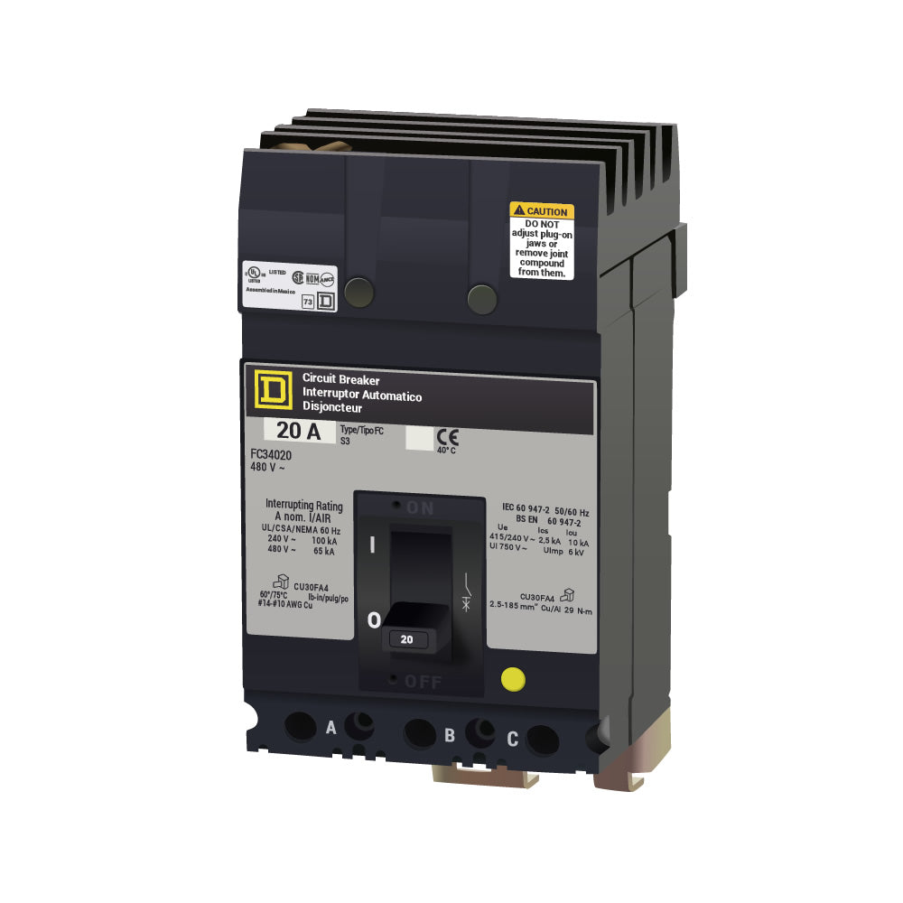 FC34020 - Square D - 20 Amp Molded Case Circuit Breaker