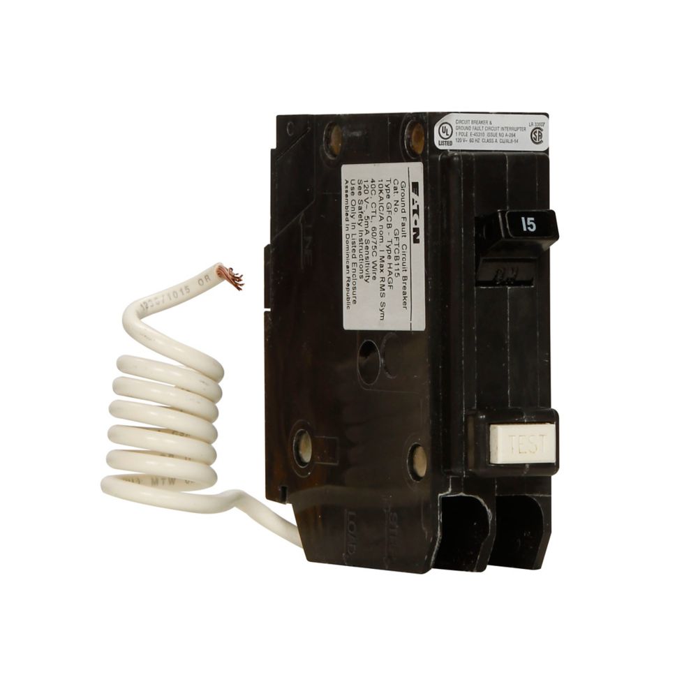 BRN115GF - Eaton - 15 Amp GFCI Circuit Breaker