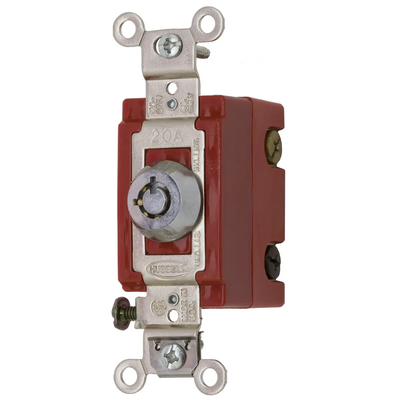 HBL1223RKL - Hubbell Barrel Key Locking Switch