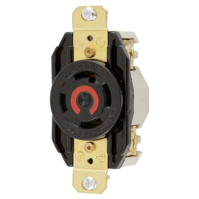 Hubbell HBL5658, Extra Heavy Duty Max Single Receptacles, Panel Mount Hubbell HBL5658, Extra Heavy Duty Max Single Receptacles, Panel Mount