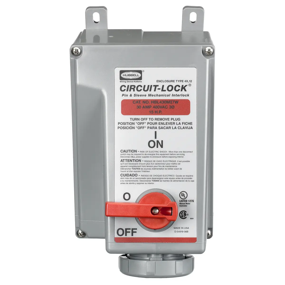 HBL430MI7W - Hubbell - Mechanical Interlock