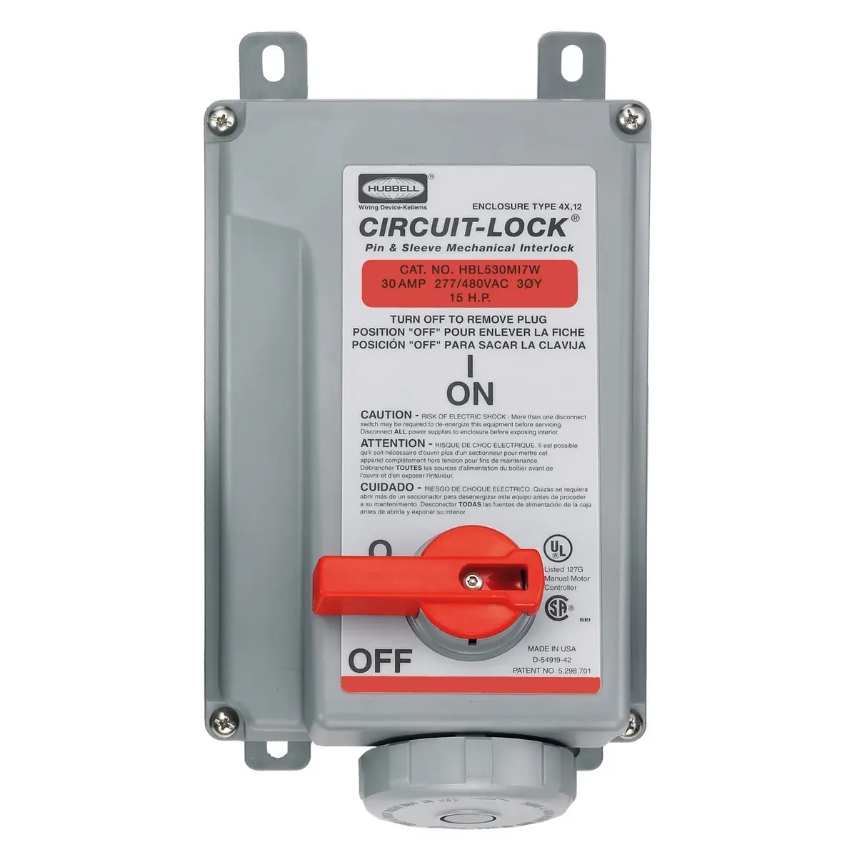 HBL530MI7W - Hubbell - Mechanical Interlock