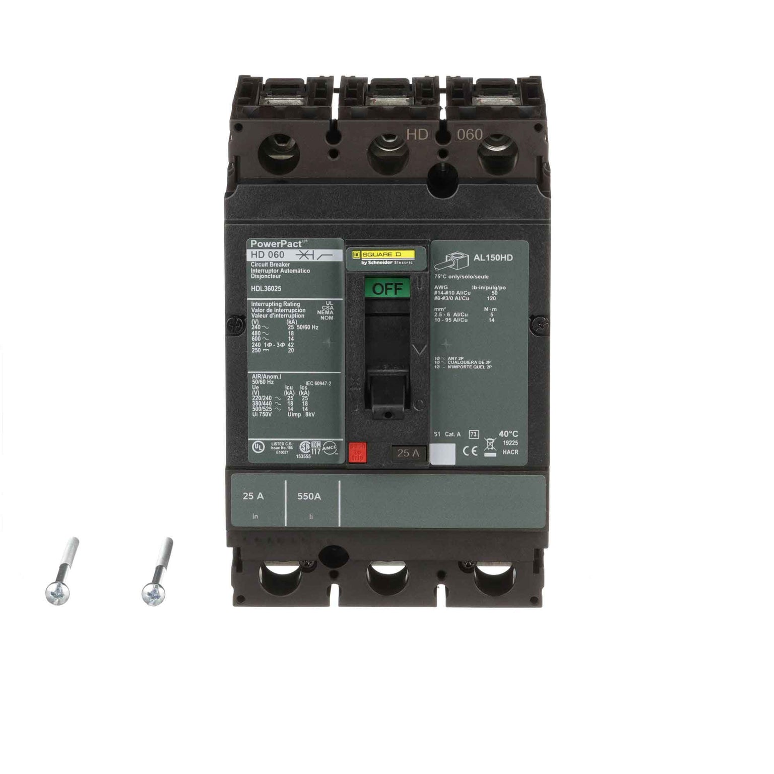 HDL36025 - Square D - Molded Case Circuit Breakers