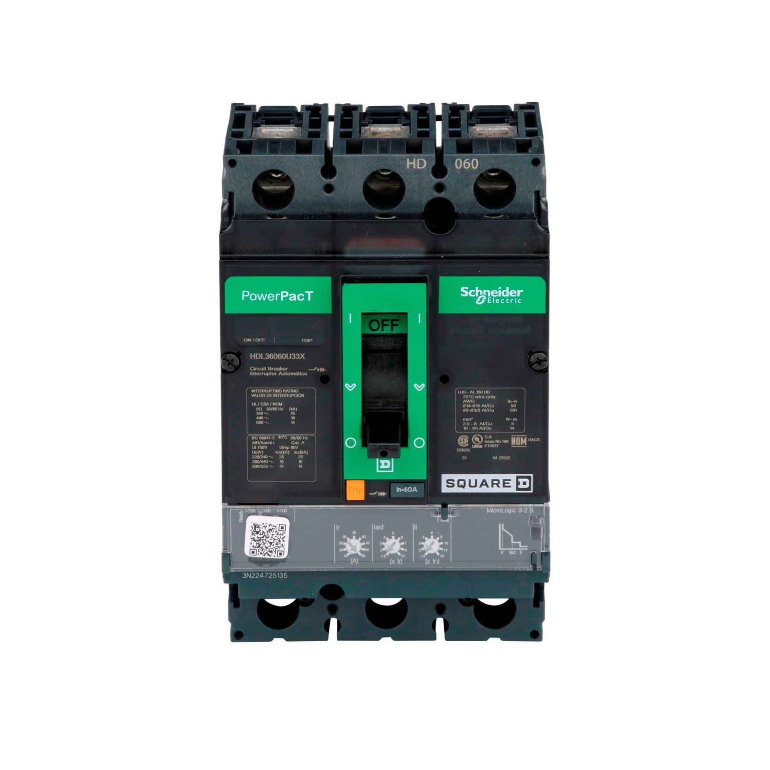 HDL36060U33X - Square D - Molded Case Circuit Breakers