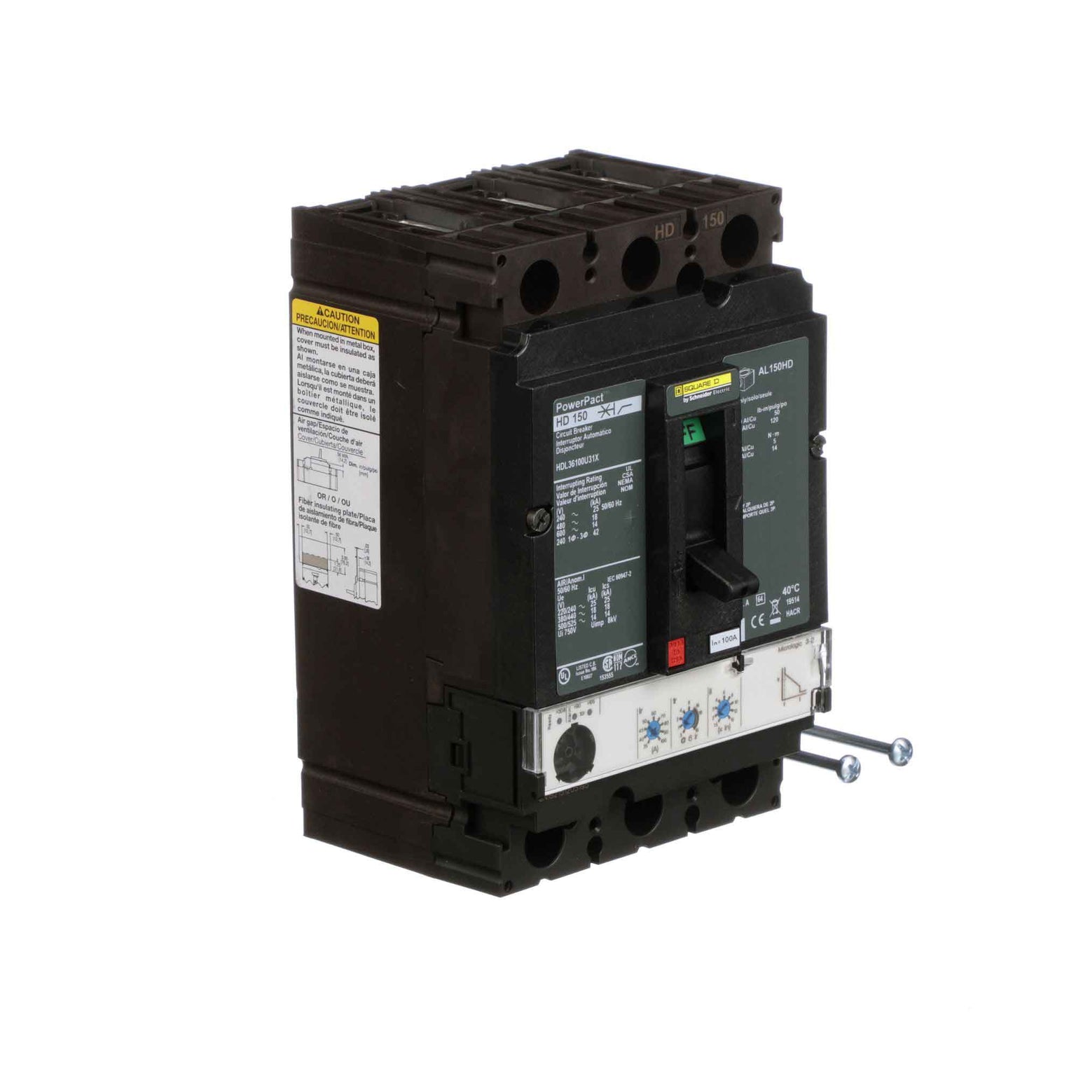 HDL36100U31X - Square D - Molded Case
 Circuit Breakers