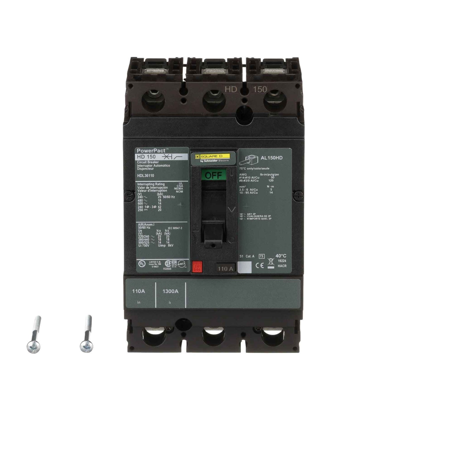 HDL36110 - Square D - Molded Case Circuit Breakers