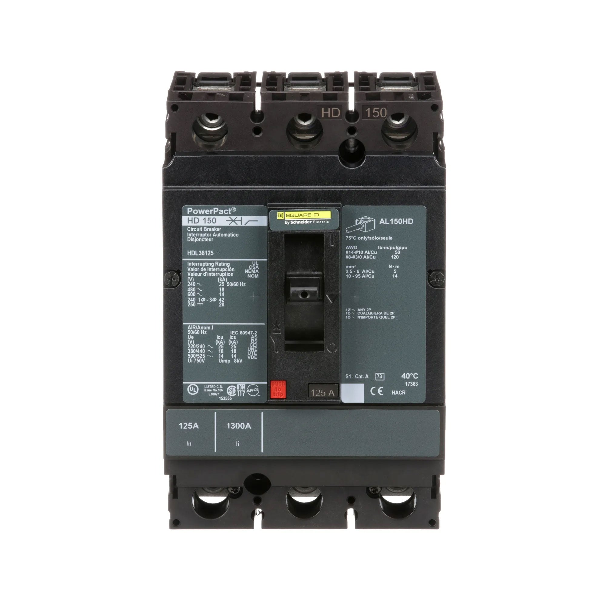 HDL36125 - Square D - Molded Case Circuit Breaker – SimplyBreakers.com