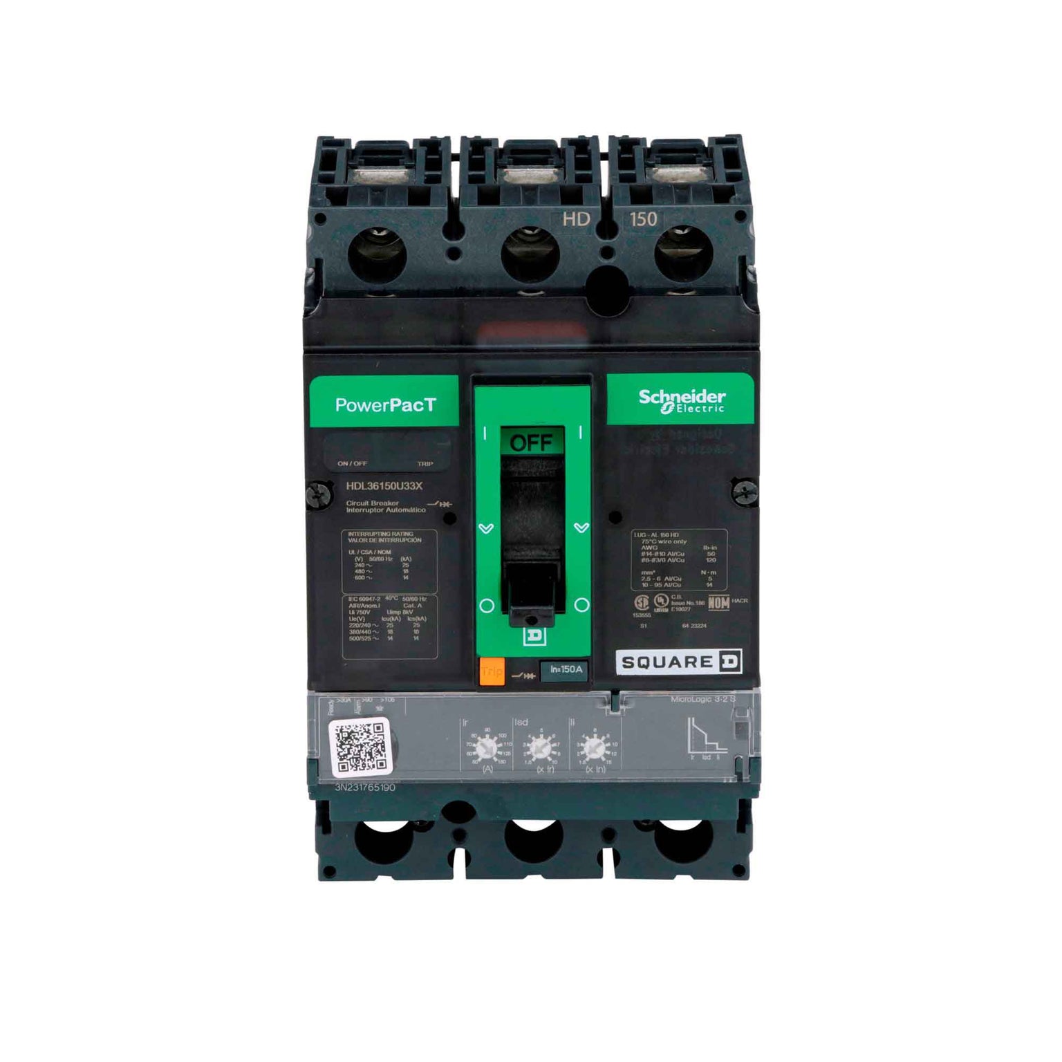 HDL36150U33X - Square D - Molded Case Circuit Breakers