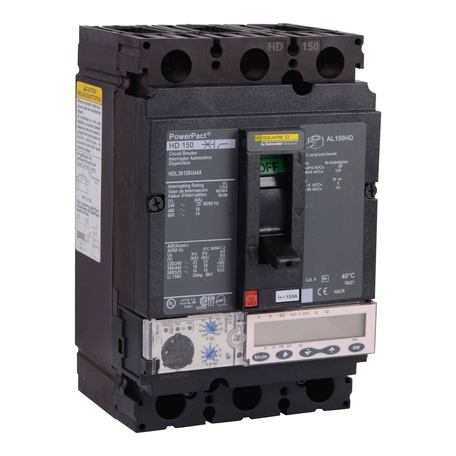 HDL36150U44X - Square D - Molded Case Circuit Breakers