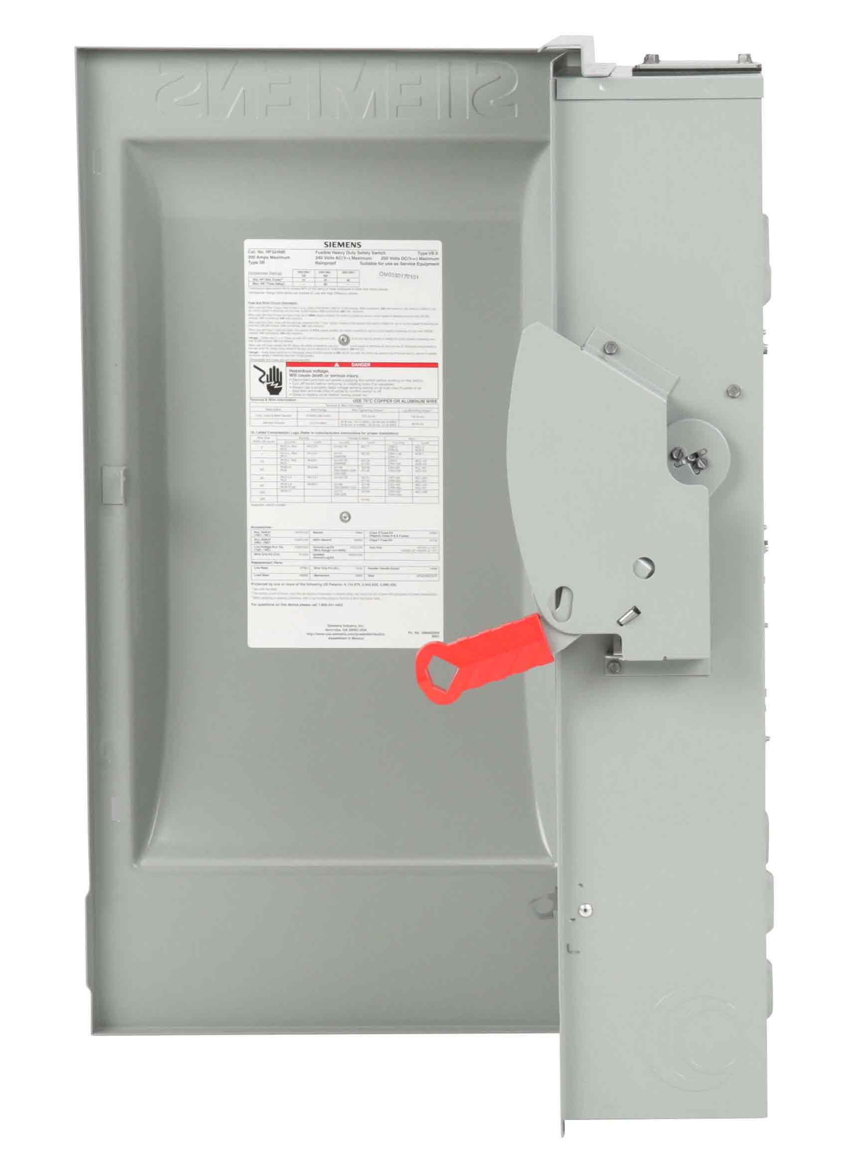 HF324NR - Siemens - 200 Amp Disconnect Safety Switches