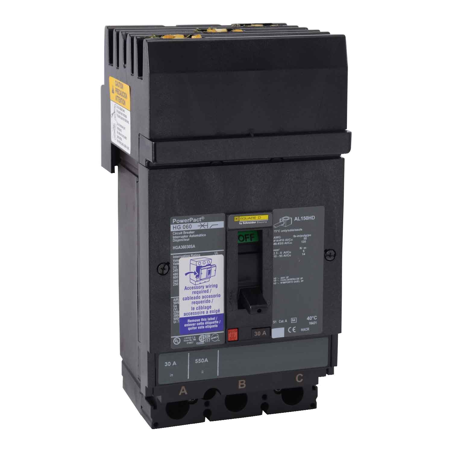 HGA36100U43X - Square D - Molded Case Circuit Breakers